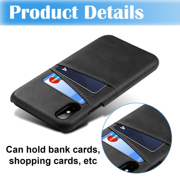 Kompatibel med iPhone X/XS - Wallet Case med stativ - Sort