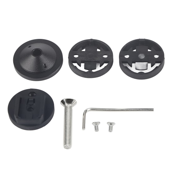 Cykelcomputerholder CNC Anode 28,6mm forgaffeldiameter 304 rustfrit stål skruer cykelstam headset cover mount sort