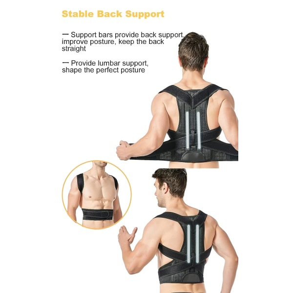 Back Brace Posture Corrector for kvinner og menn Rygg korsrygg