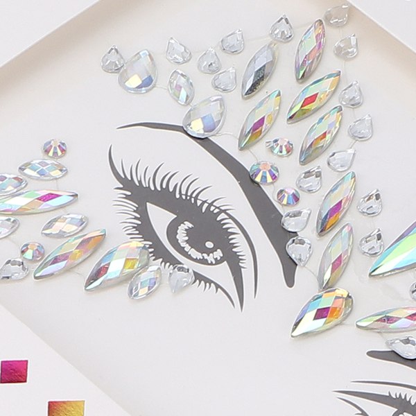 Ansigts Rhinestones Stickers Skinnende Glitter Øjne Ansigts Makeup Dekorationer til Festival Ferie