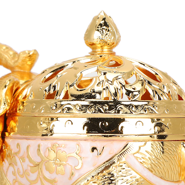 Elefantformet røgelsesbrænder Aromaterapi Ornament til stue Entré Soveværelse (Guld Hvid Baggrund )