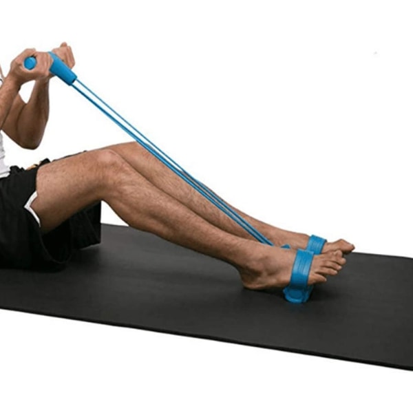 4-rørs fodpedal træk reb øvelse modstand mavebøjninger yoga