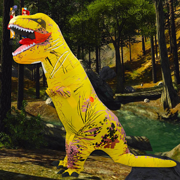 Tyrannosaurus Rex Rolig Halloween Dinosaur Uppblåsbar Dräkt Ridande Dinosaur Muskel Dinosaur Uppblåsbar Dräkt