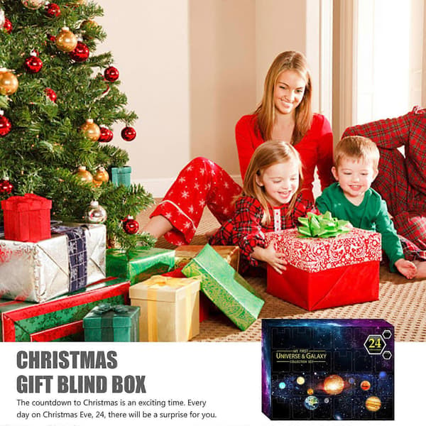 Julkalender med planetbollar för barn, 24 delar