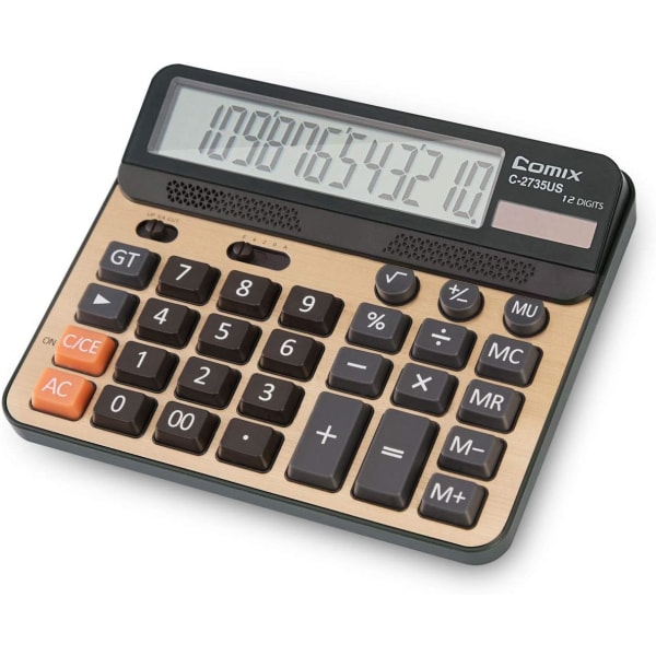 Kalkulator 12-sifret LCD-skjerm Standard funksjon skrivebord