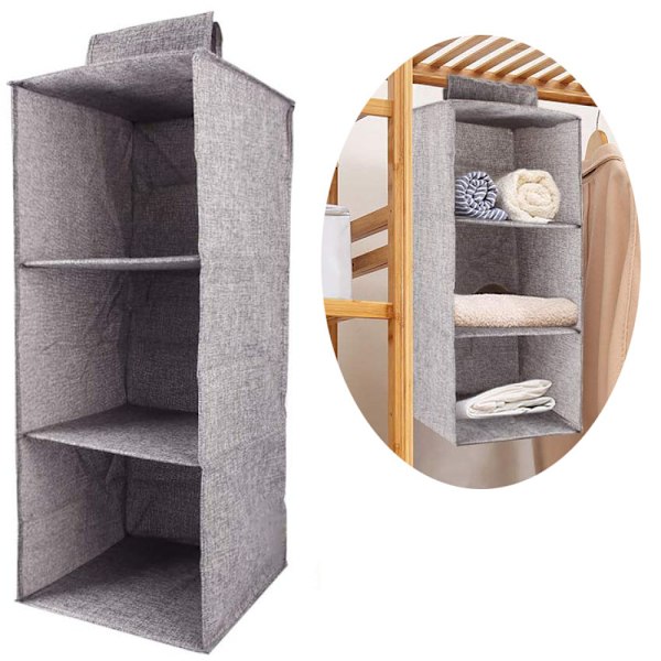 Hängande Tröjförvaring, Vikbara Garderobshyllor i Non-Woven Tyg, Utrymmesbesparande Design För Resor Och Hemanvändning, Bomullslinne Tyger Ger Styrka