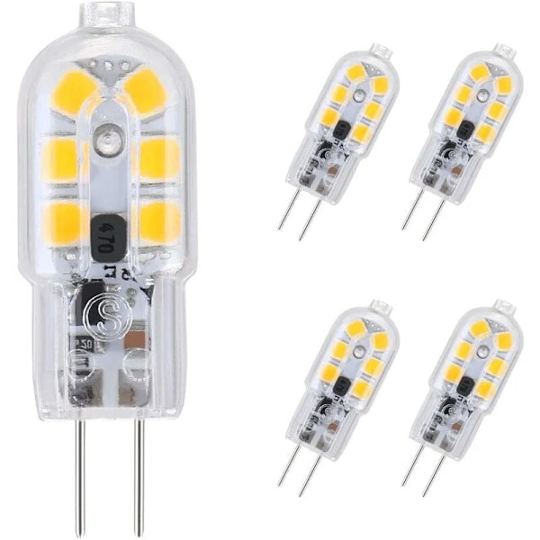 Varmvit 3000K G4 LED-lampa, Ej Dimbar 20W Halogen Ekvivalent, Energibesparande 360° Strålvinkel För Uteplats Gräsmatta Belysning (5-pack)