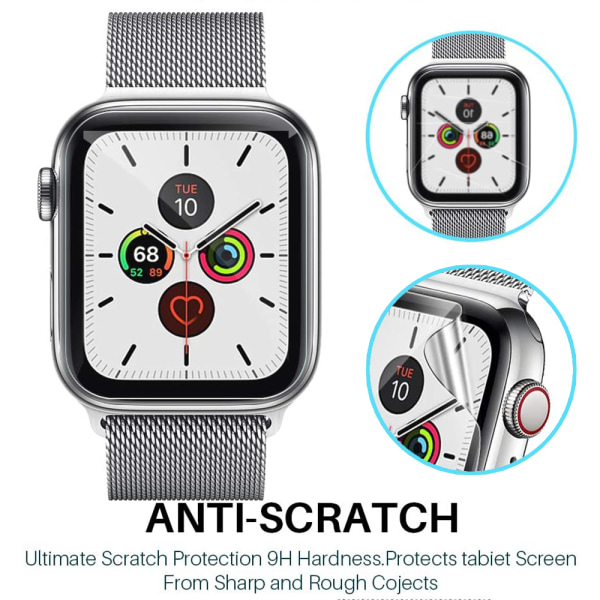 6-pack skærmbeskytter kompatibel med Apple Watch-serien