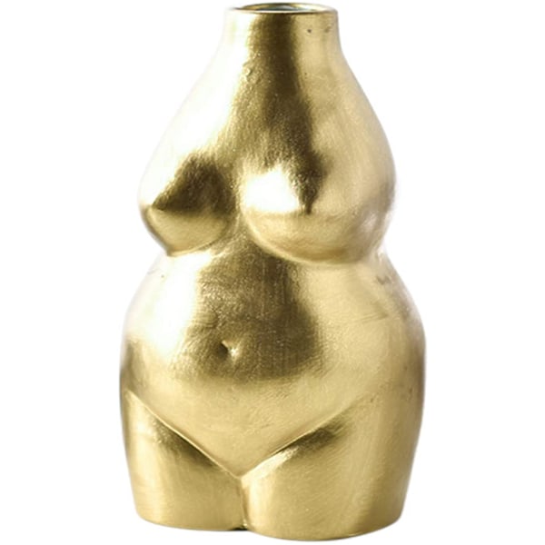 Kvindelig kropsvase kunstdesign, keramisk blomsterpotteskulptur, til dekoration