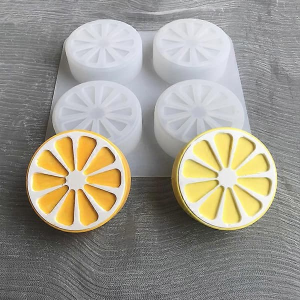 Citron silikonformar apelsinskiva silikonformar för cupcake-dekoration