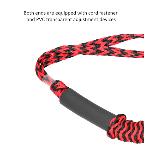 Båd Bungee Dock Lines Elastisk Kaj Reb PE Strækbar Fortøjning Marine Båd Bungee Reb Røde og Sorte Krusninger