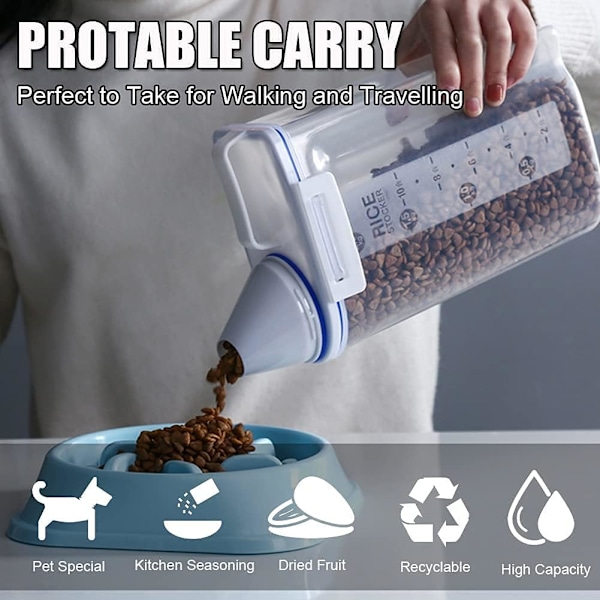Smart Förvaringslösning för Köket, Risbehållare för Kylskåp med Lufttät Design och BPA-fri Plast, För Att Hålla Din Mat Fräsch Med Stil (2L)