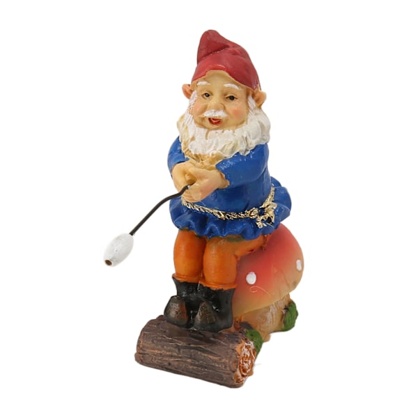 2 stk. hagegnomer - Lykke til - Vanntett - Solsikker - Miniatyr gnomfigurer - Gnomhagepynt til uteplass, hage