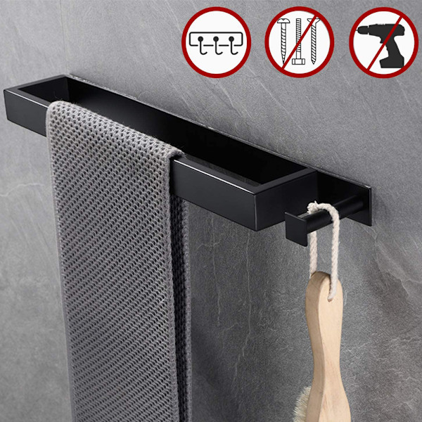 Håndkleholder i rustfritt stål, selvklebende