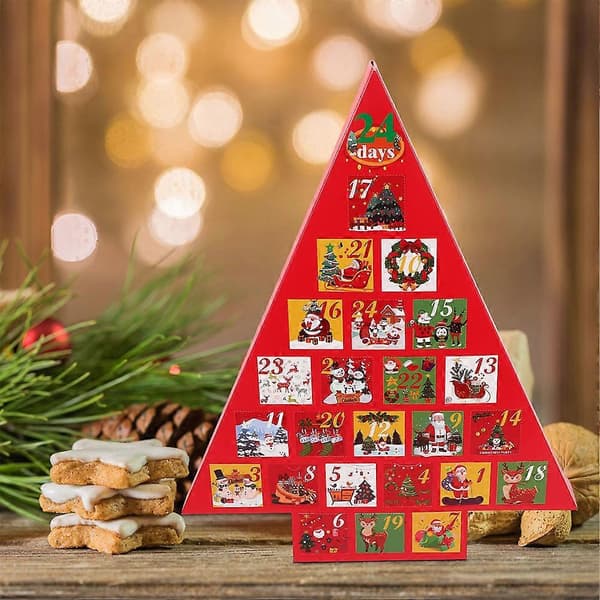 Adventskalender i papper för julfest, 2-pack