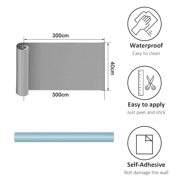 Glat væg tapet uni tapet 40cm*1m blå