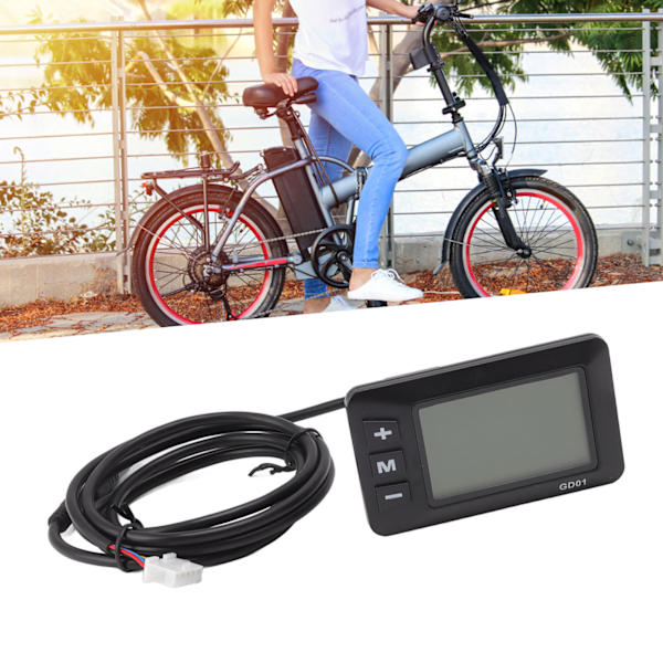 24V 36V 48V Elektrisk Cykel LCD GD01 Display Panel Cykel Modifikation Tilbehør med Vandtæt Stik