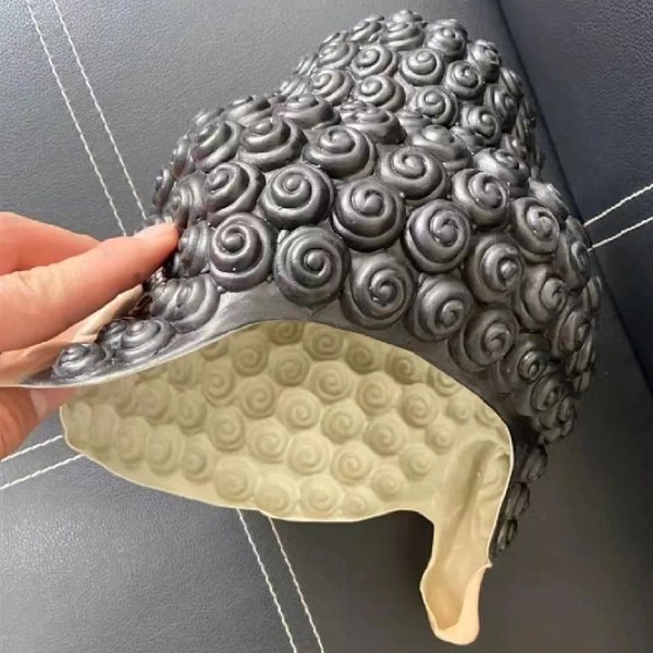 Cosplay Huvudbonad, TathaGata Buddha Stil Badmössor, Flexibla Latex Partyartiklar för Maskerader, Halkfri Design Säkerställer Bekväm Passform för