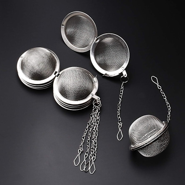 Elegant Te-infusionsset, 304 Rostfritt Stål Mesh För Lösa Teer, Kryddor, Örter, Med Lättrengjord Design Och Lång Kedja För