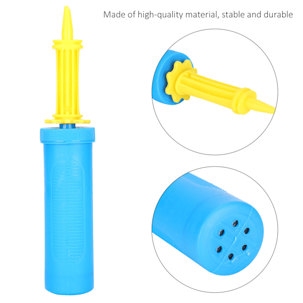 2 stk. luftballongpumper 2-veis bærbar håndpumpe i plast for oppblåsingsutstyr