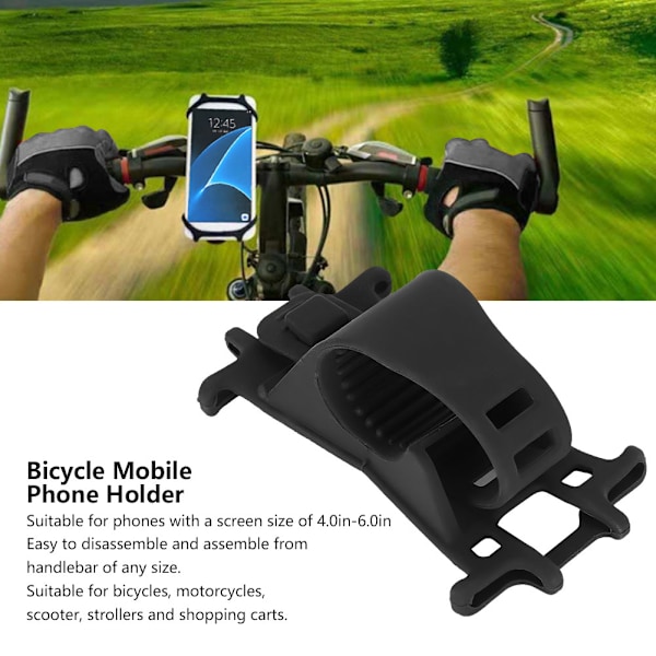 Innovativ stöttålig silikoncykel mobiltelefonhållare stöd fäste cykeltillbehör