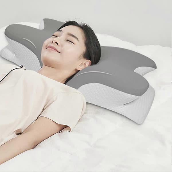 Cervical Memory Foam-kudde för sidosovare, nackkudde för nacksmärta, multifunktionell avslappningskudde Grey