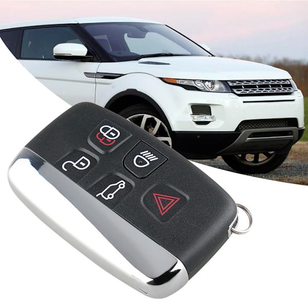 5-knappars svart smart bilfjärrkontroll nyckel fob fodral skal passar för Jaguar för Land Rover