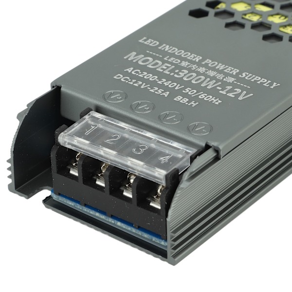 Led strømforsyning AC200‑240V DC12V 300W lavspændingstransformatoradapter til indendørs udendørs LED-lys