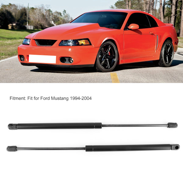 2 st bakluckans lyftstöd stötdämpare fjädrar SG304019 F4ZZ63406A10A passar till Ford Mustang 1994‑2004
