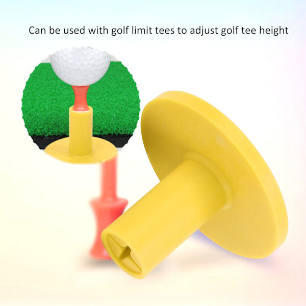 Gummigolftees Driving Range Golftræningsboldteesholder til øvelsesmåttetilbehørGul