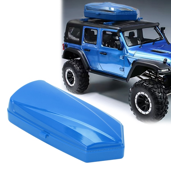 RC Taklucka Bagageutrymme Resväska med Fäste Klistermärken Skruv Mutter för SCX10 90046 1/10 1/8 RC Bil Blå