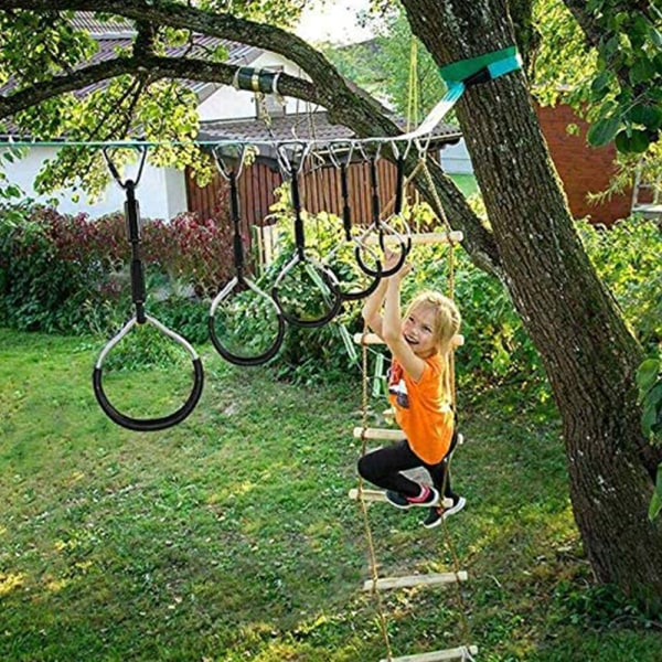 Fargerike Swing Gymnastic Rings - 4 Pack Outdoor Backyard Play