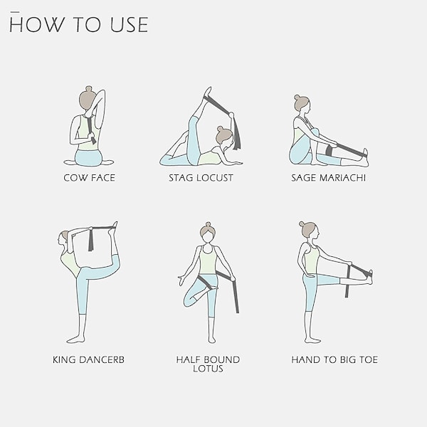 Yoga Stretching Band, Pilates Fysioterapi Stretch Strap