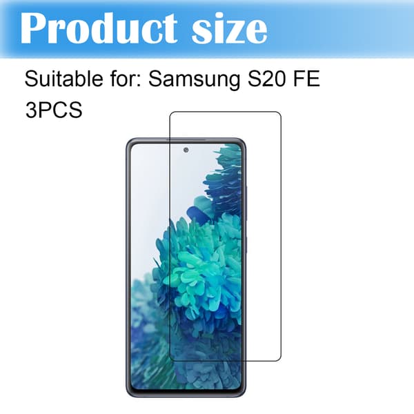 3-Pack - Samsung Galaxy S20 FE Skärmskydd i härdat glas, 3-pack