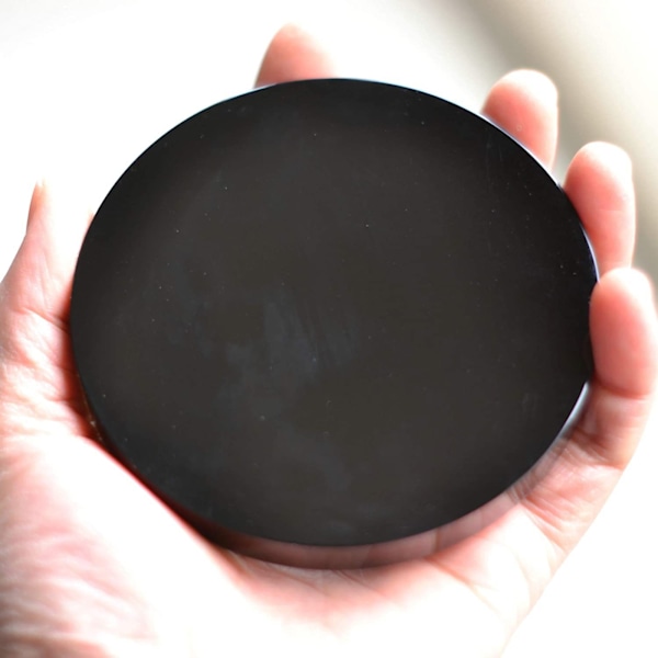 Luonnollinen kristallikivi obsidiaan peili yksin levy tasainen koti koristeelliset koristeet teline