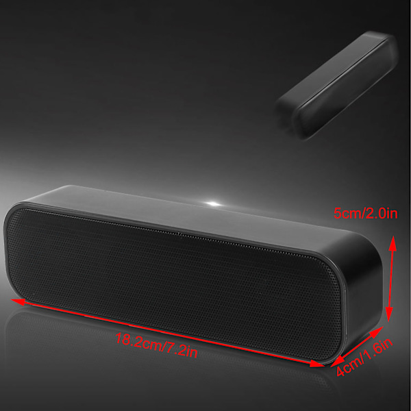 USB-højttaler Mini-højttalerboks Indbygget Dekodet Lydkort Stereo Soundbar Computer-højttaler