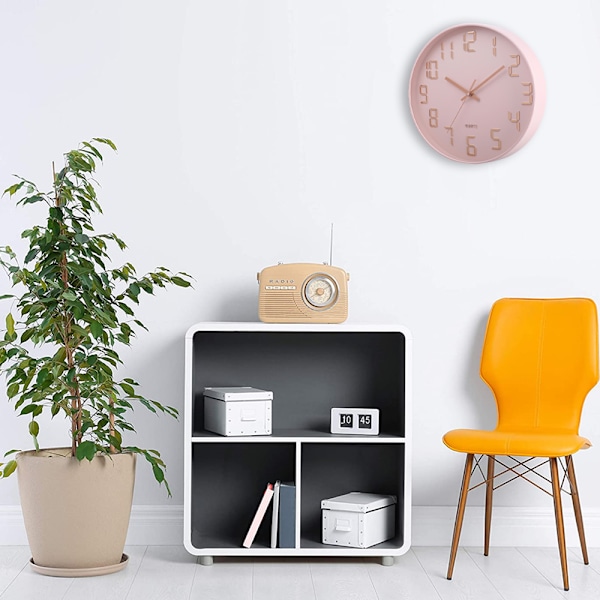 Elegant Design Klocka, Tyst Icke-Tickande Väggklocka, 30 cm Quartz Svepande Urverk, Modern Inredning För Vardagsrum, Sovrum, Arbetsrum, Restauranger