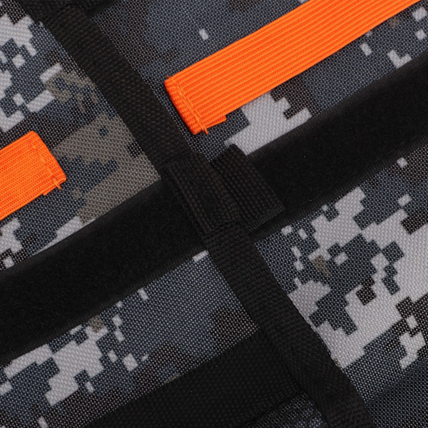 Børnespilholder Vest Oxford Klud Justerbar Børn Legetøj Clip Vest til Udendørs Eventyr Camouflage Grå