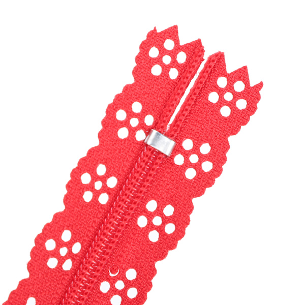 20 st 20 cm DIY nylon spets blixtlås spole blomma blixtlås för sömnad bröllopsklänning hantverk röd