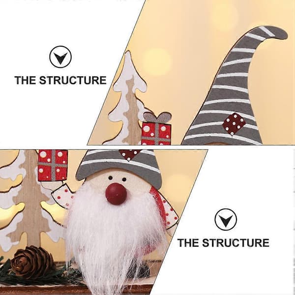 Evighetskalender Jul Träkalender för skrivbordsdisplay 4-pack