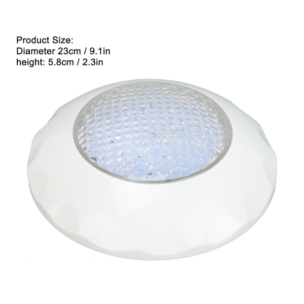 15W LED RGB Pool Light IP68 Vandtæt Undervands Pool Væglampe med Fjernbetjening til Swimmingpool AC12V