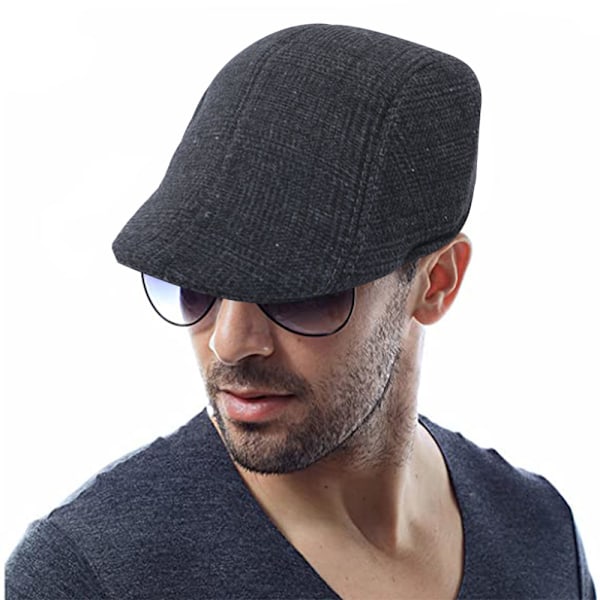 Herre Beret Flat Newsboy Hat Justerbar