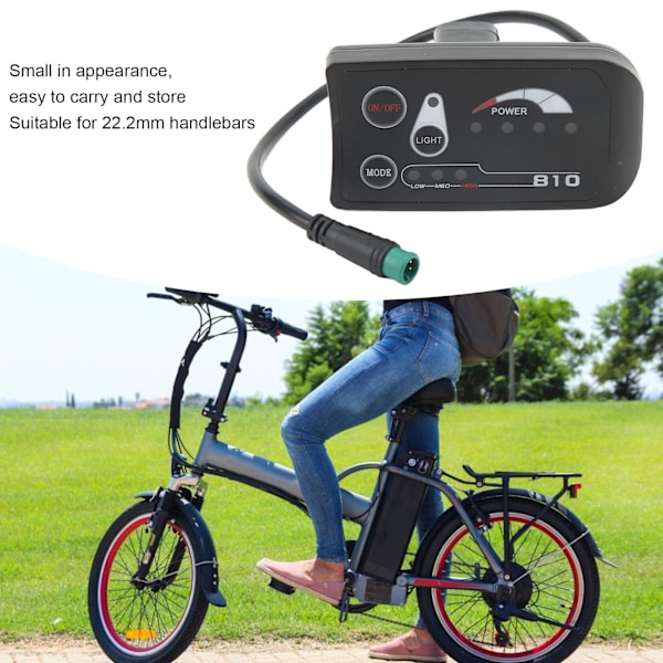 Elektrisk sykkel LED-skjermmåler Elektrisk scooter LED-skjermpanel med 8102 vanntett 5P-kontakt 36V