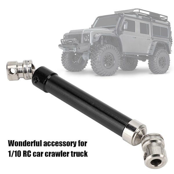 110mm Aluminium Alloy Justerbar Hex Drive Shaft Tilbehør til 1/10 RC Bil Crawler Truck Hop Up Sort