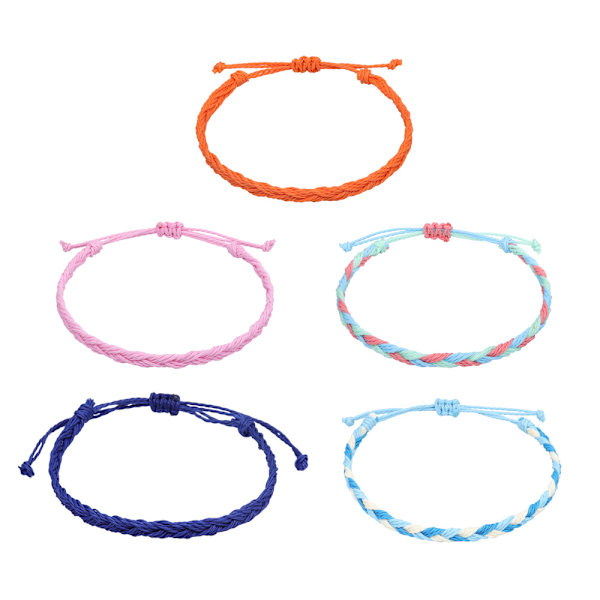 Flätad rep-armband kvinnor män flickor pojkar