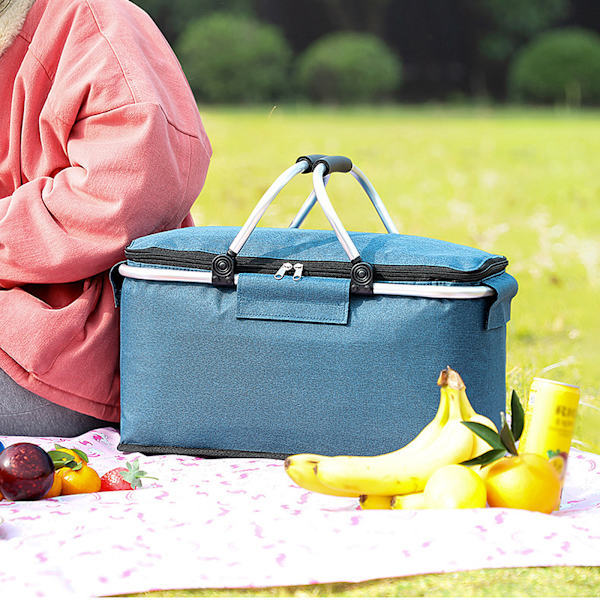 Köpvarukorgar stor 30L isolerad korg kylkorg kylväska picknickkorg