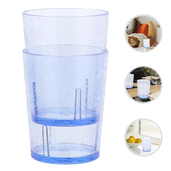 Siniset akryyliset juomamukit, 4 kpl