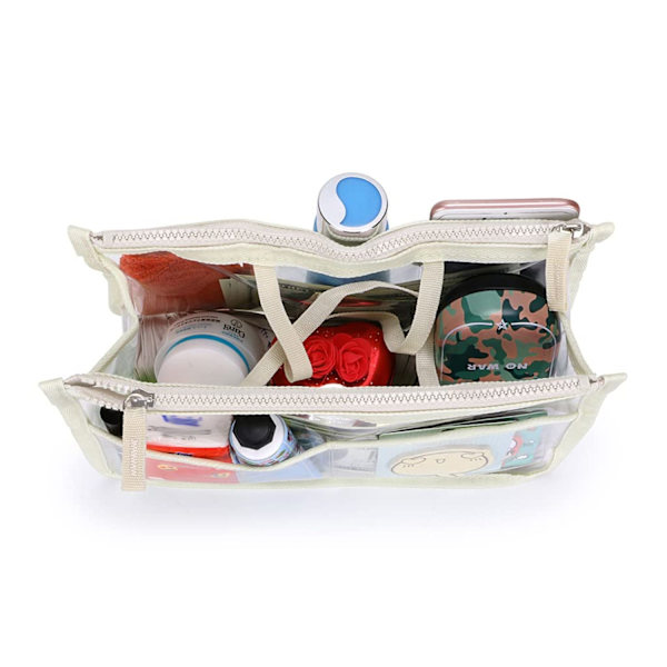 Transparent PVC Handväska Organizer, Makeup Toiletry Bag, för Kvinnor