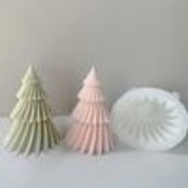 Silikon Julform, Dekorativt Hantverk Non-Stick Yta Mikrovågsugnssäker, för DIY Vax Resin Ljustillverkning Form (Återanvändbar Silikon)