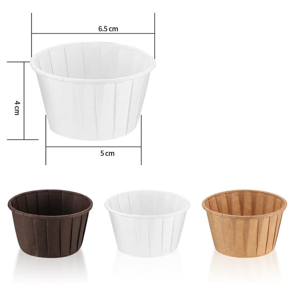 50 stk. papir muffinsforme, muffin cupcake forme, bageforme Weiß